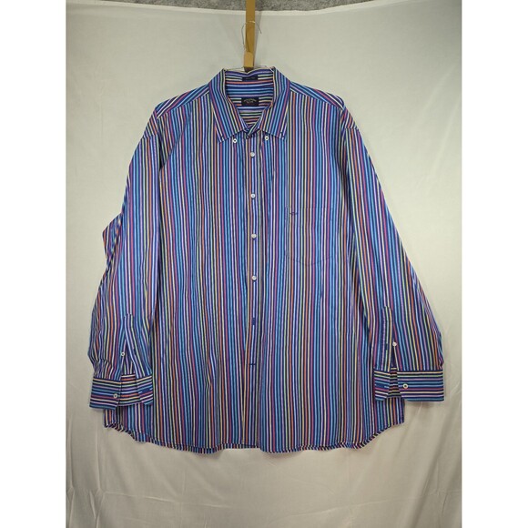 Paul & Shark Yachting Made in Italy 3X Button Down Long Sleeve Multi ColorStripe - Picture 1 of 7